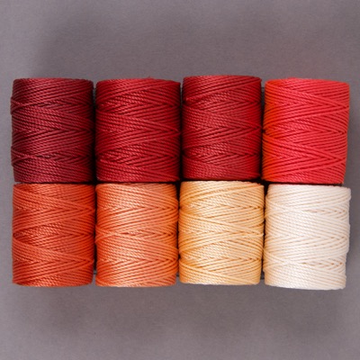 CLC.400.MIX-01: C-Lon Tex 400 Bead Cord Mix 1: Fire Mix (8 colors, 1 bobbin each) 