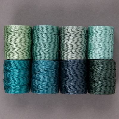 CLC.400.MIX-04: C-Lon Tex 400 Bead Cord Mix 4: Pacific Mix (8 colors, 1 bobbin each) 