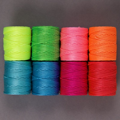 CLC.400.MIX-09:  C-Lon Tex 400 Bead Cord Mix 9: Neon Mix (8 colors, 1 bobbin each) 