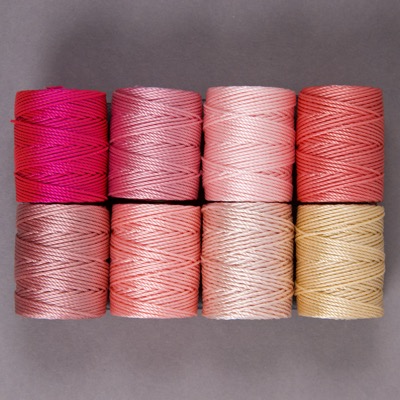 CLC.400.MIX-11:  C-Lon Tex 400 Bead Cord Mix 11: Rose Mix (8 colors, 1 bobbin each)  