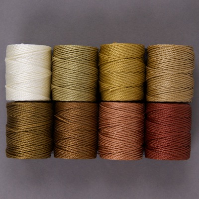 CLC.400.MIX-12: C-Lon Tex 400 Bead Cord Mix 12: Sand Mix (8 colors, 1 bobbin each) 