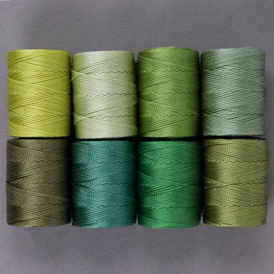 CLC.MIX-03:  C-Lon Bead Cord Mix 3: Forest Mix (8 colors- 1 bobbin each) 