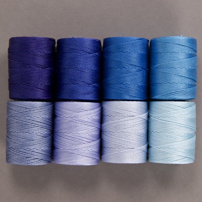 CLC.MIX-06:  C-Lon Bead Cord Mix 6: Sky Mix (8 colors- 1 bobbin each) 