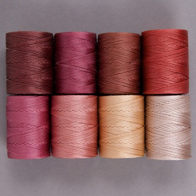 CLC.MIX-10:  C-Lon Bead Cord Mix 10: Wine Mix (8 colors- 1 bobbin each) 