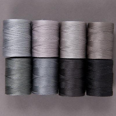 CLC.MIX-13:  C-Lon Bead Cord Mix 13: Fog Mix (8 colors- 1 bobbin each) 