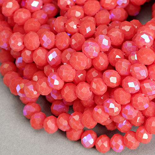 CR-0016: Chinese Crystal Coral Red AB 6x5mm 