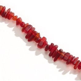 CSG-02-CHR: Designer Sea Glass - Cherry Red Pebbles 9x6mm 