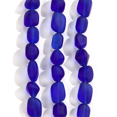 CSG-03-RYB: Designer Sea Glass - Royal Blue Nugget 10-15mm 