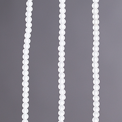 CSG-07-LAQ: Designer Sea Glass - Lt. Aqua 4mm Round 