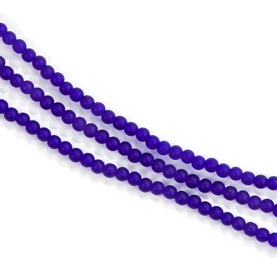 CSG-07-RYB: Designer Sea Glass - Royal Blue 4mm Round 