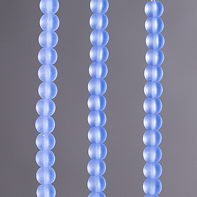 CSG-08-LTS: Designer Sea Glass - Lt. Sapphire 8mm Round 