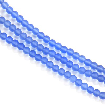 CSG-09-LTS: Designer Sea Glass - Lt. Sapphire 6mm Round 