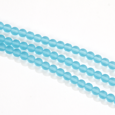 CSG-09-SBL: Designer Sea Glass - Sky Blue 6mm Round 