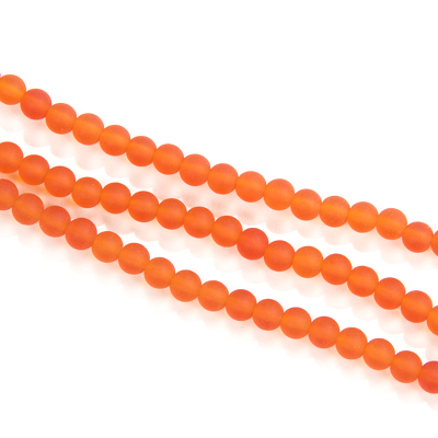 CSG-09-TNG: Designer Sea Glass - Tangerine 6mm Round 