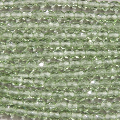 CZF-1065: 4mm Czech Fire Polished - Tr Celadon Luster (50 pcs) 