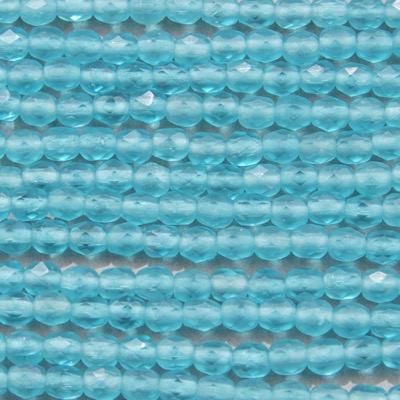 CZF-1081: 4mm Czech Fire Polished - Matte Dk Aqua (50 pcs) - Discontinued 