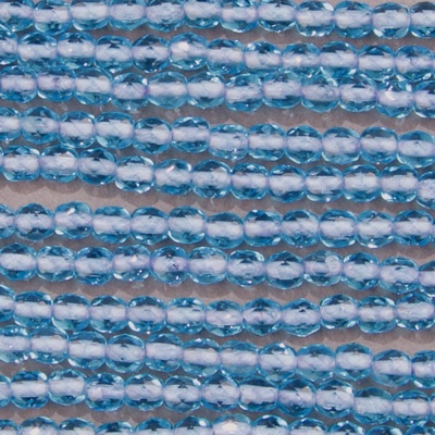 CZF-1084: 4mm Czech Fire Polished - Lavender Lined Aqua (50 pcs) - Discontinued 