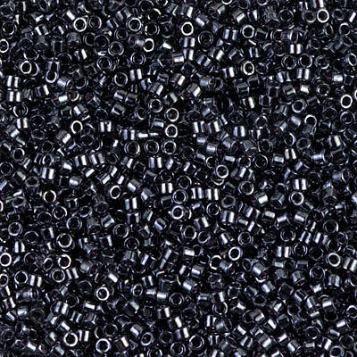 DB0001:  Gunmetal 11/0 Miyuki Delica Bead 