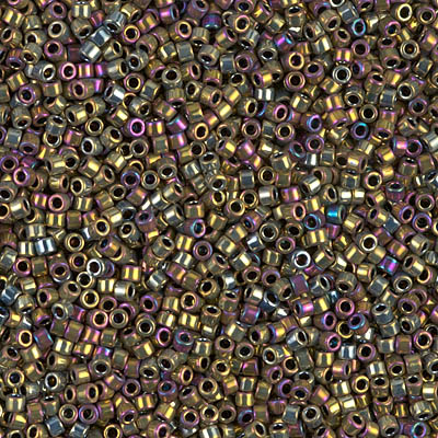 DB0029:  Metallic Golden Olive Iris 11/0 Miyuki Delica Bead 