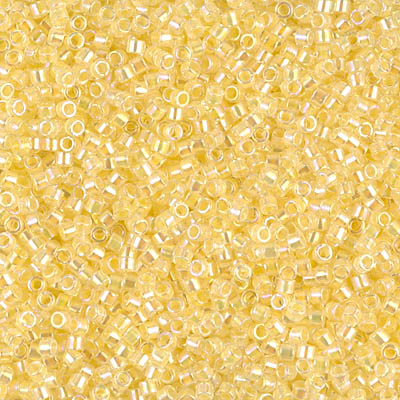 DB0053:  Light Yellow Lined Crystal AB 11/0 Miyuki Delica Bead 