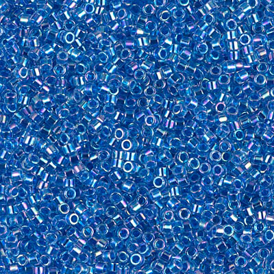 DB0077:  Blue Lined Crystal AB 11/0 Miyuki Delica Bead