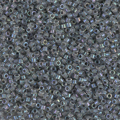 DB0081:  Gray Lined Crystal AB 11/0 Miyuki Delica Bead 