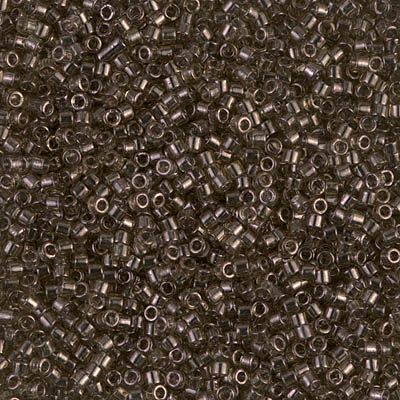 DB0123:  Transparent Smoky Olive Luster 11/0 Miyuki Delica Bead 