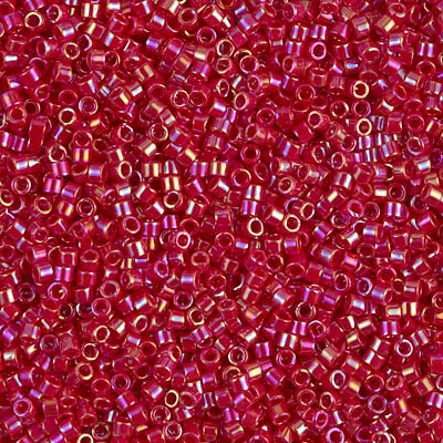 Caravan Beads - - DB0162: Opaque Red AB 11/0 Miyuki Delica