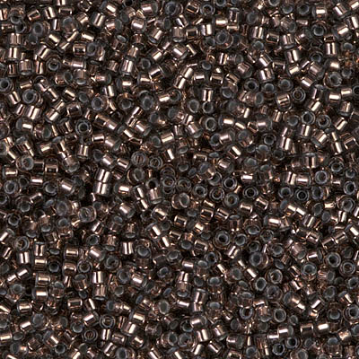DB0184:  Silverlined Dark Taupe 11/0 Miyuki Delica Bead 