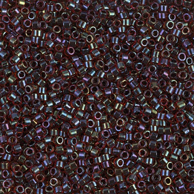 DB0297:  Garnet Lined Ruby AB 11/0 Miyuki Delica Bead 