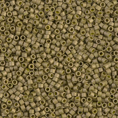 DB0371:  Matte Opaque Golden Olive Luster 11/0 Miyuki Delica Bead 