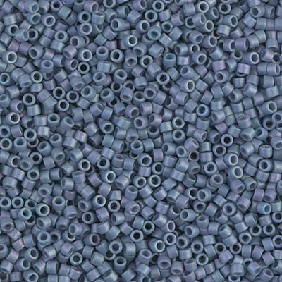 DB0376:  Matte Metallic Steel Blue Luster 11/0 Miyuki Delica Bead 
