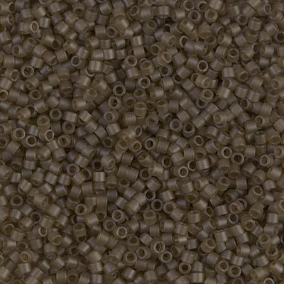 DB0384-1:  Matte Transparent Smoky Quartz Luster 11/0 Miyuki Delica Bead 