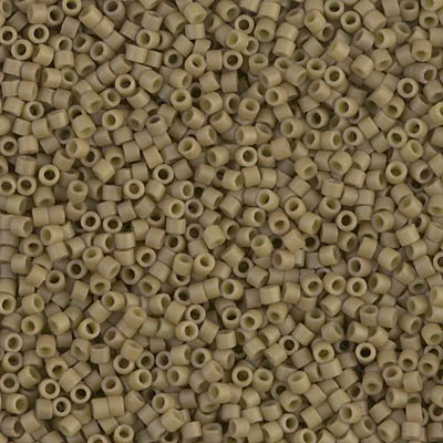 DB0390:  Matte Opaque Green Tea Luster 11/0 Miyuki Delica Bead 