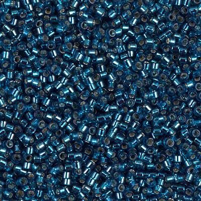DB0608:  Dyed Silverlined Blue Zircon 11/0 Miyuki Delica Bead 