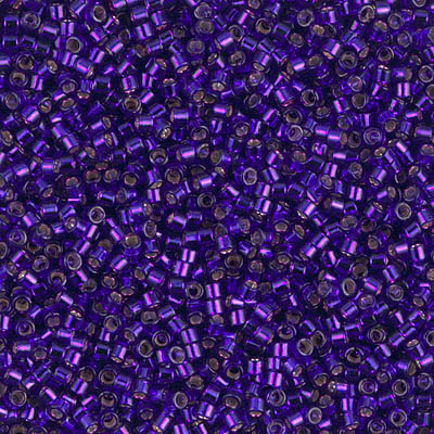 DB0610:  Dyed Silverlined Dark Violet 11/0 Miyuki Delica Bead 