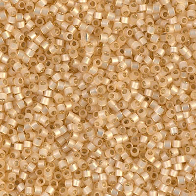 DB0621:  Dyed Light Apricot Silverlined Alabaster 11/0 Miyuki Delica Bead 