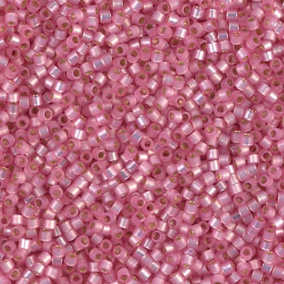 DB0625:  Dyed Rose Silverlined Alabaster 11/0 Miyuki Delica Bead 