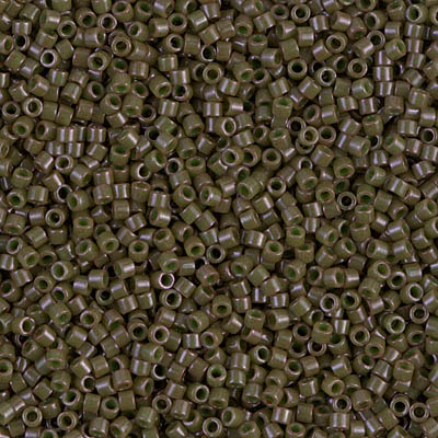 DB0657:  Dyed Opaque Olive Drab 11/0 Miyuki Delica Bead 