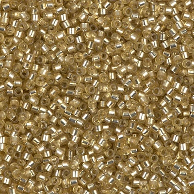 DB0686:  Dyed Semi-Frosted Silverlined Saffron 11/0 Miyuki Delica Bead 