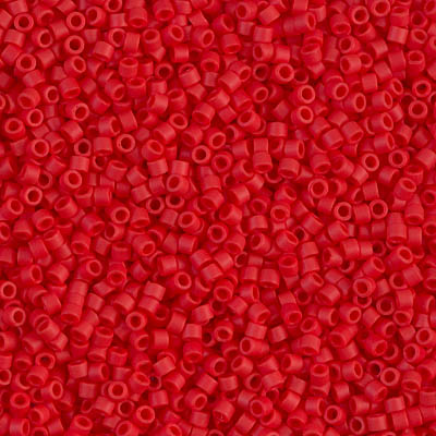 DB0753:  Matte Opaque Red 11/0 Miyuki Delica Bead 