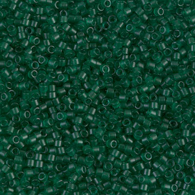 DB0776:  Dyed Semi-Frosted Transparent Emerald 11/0 Miyuki Delica Bead 