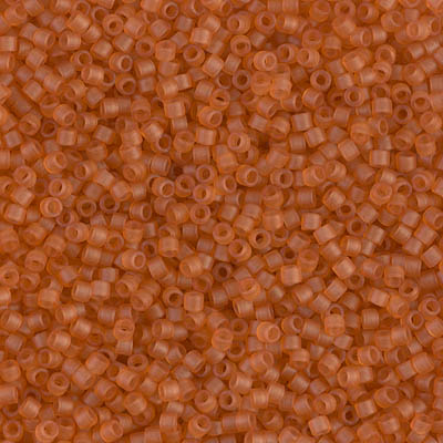 DB0777:  Dyed Semi-Frosted Transparent Topaz 11/0 Miyuki Delica Bead 