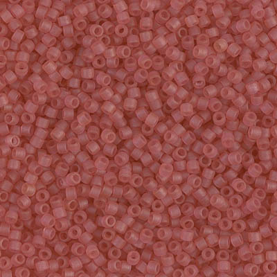 DB0778:  Dyed Semi-Frosted Transparent Dark Rose 11/0 Miyuki Delica Bead 