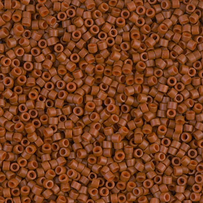 DB0794:  Dyed Semi-Frosted Opaque Sienna 11/0 Miyuki Delica Bead 