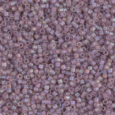 DB0857:  Matte Transparent Smoky Amethyst AB 11/0 Miyuki Delica Bead 