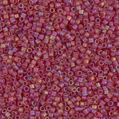Caravan Beads - - DB1262: Matte Transparent Dark Cranberry