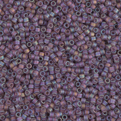 DB0869:  Matte Transparent Mauve AB 11/0 Miyuki Delica Bead 