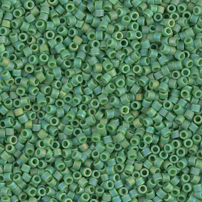 DB0877:  Matte Opaque Green AB 11/0 Miyuki Delica Bead 