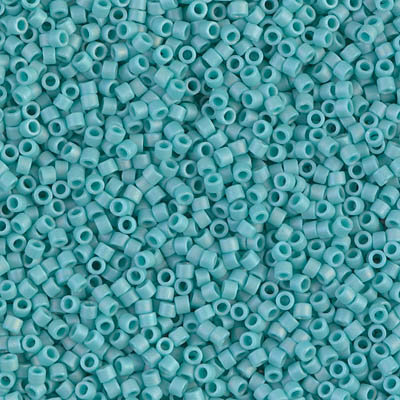 DB0878:  Matte Opaque Turquoise Green AB 11/0 Miyuki Delica Bead 